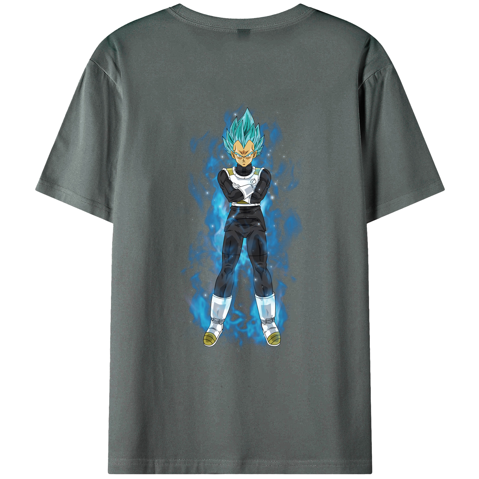 （画像用） ドラゴンボール ベジータ四世（Bejīta Yonsei）DRAGON BALL Vegeta IV 綿100％ メンズ半袖Tシャツ（バックプリント） 通気性